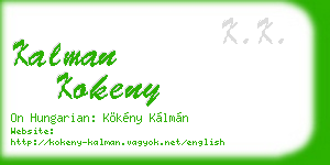 kalman kokeny business card